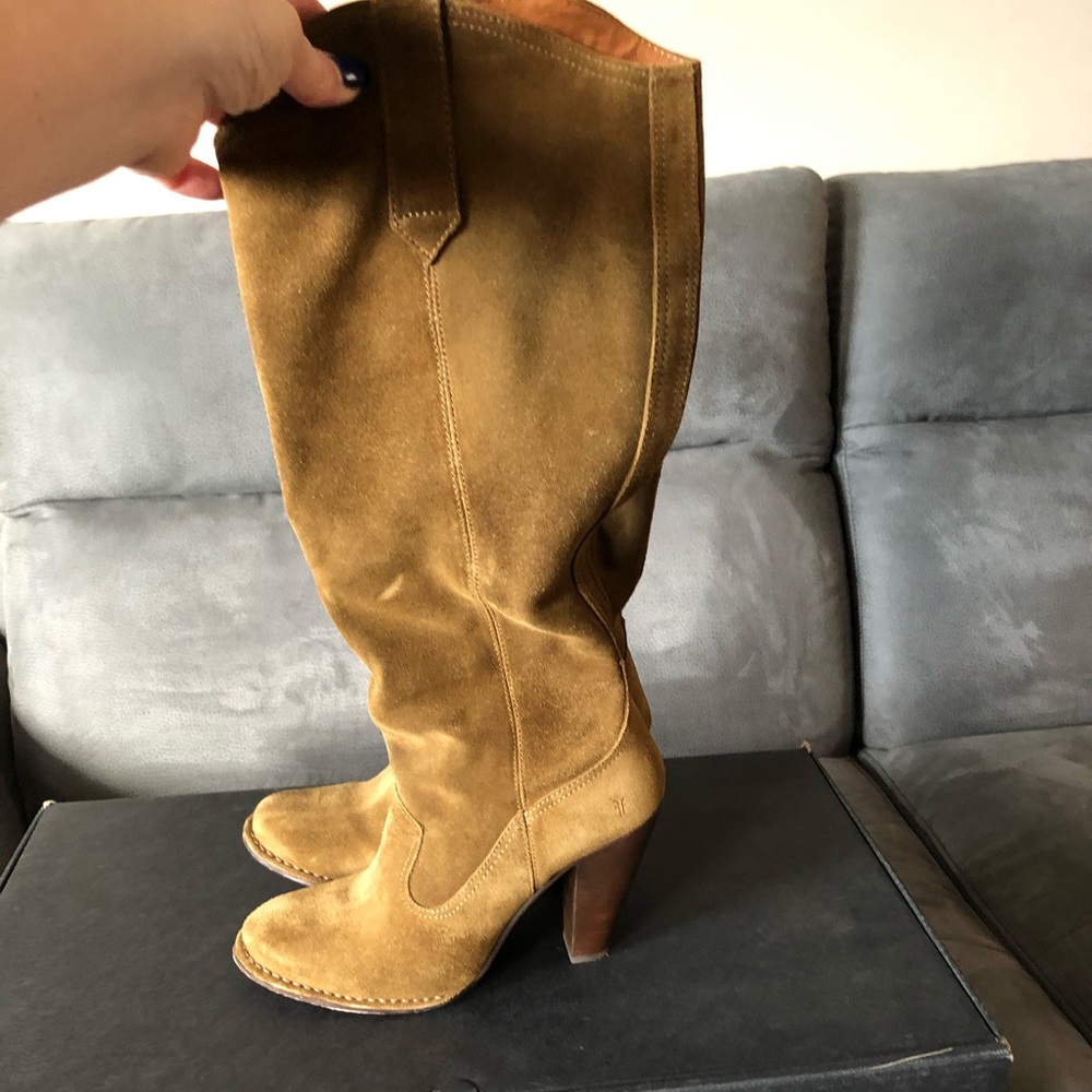 Frye Madeline Tall boot in “Khaki”